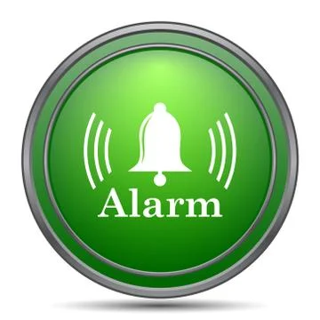 Alarm icon. Internet button on white background.. Stock Illustration