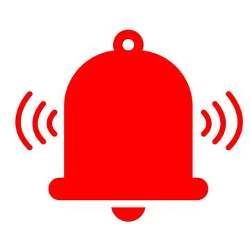 Alarm icon on white background. flat style. alarm bell sign. bell symbol. Stock Illustration