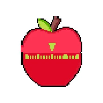 Alarm kitchen timer pixel art vector illustration Illustrazione stock