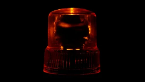 Alarm Light 4K Loop Alpha Stock Footage 119424172