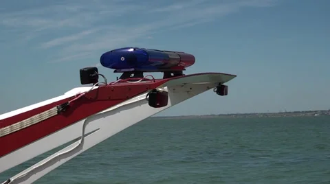 Alarm lighthouse on a cutter Stock Footage 36297319