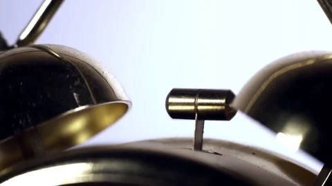 The alarm macro clock is ringing. shooting in slow motion Video stock 87873518
