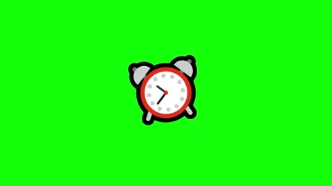 Alarm Moving with Clock - Chroma Key Green Screen Footage Stock Footage 337997142