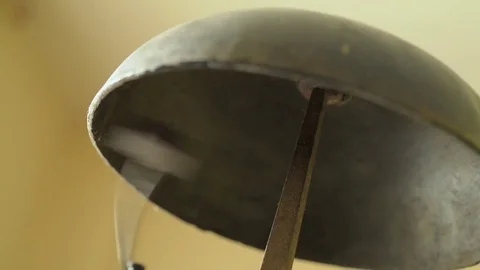 Alarm from an old clock ringing Stock Footage 74723612