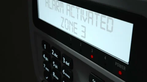 Alarm panel activated 1 new ex Stock Footage 68830086