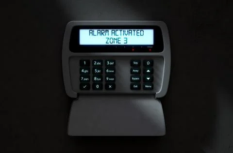 Alarm Panel Activated Stock Illustration