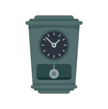 Alarm pendulum clock icon flat isolated vector イラスト素材