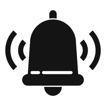 Alarm ringer bell icon simple vector. Secured coverage Stock Illustration