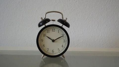 An alarm ringing at 10:10 AM. Slow motion Stock Footage 83456096