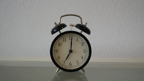 An alarm ringing at 7 AM. Slow motion Stock Footage 83455998