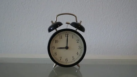 An alarm ringing at 9 AM. Slow motion Stock Footage 83455934