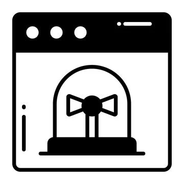 Alarm sign on web page vector design of web error in modern style  Stock Illustration