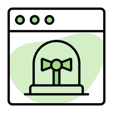 Alarm sign on web page vector design of web error in modern style  스톡 일러스트
