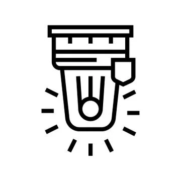 Alarm signalization line icon vector illustration Stock Illustration