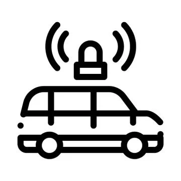 Alarm System Machine Icon Vector Outline Illustration Illustrazione stock