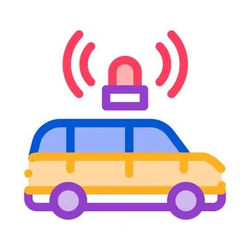 Alarm System Machine Icon Vector Outline Illustration イラスト素材