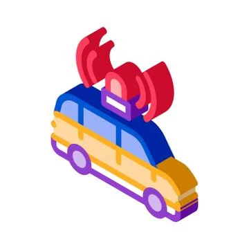Alarm System Machine isometric icon vector illustration Stock Illustration