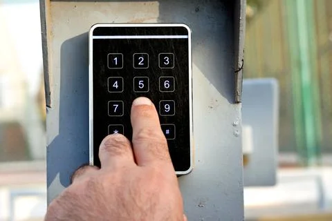 Alarm system technical electronic panel security concept Stock Photos