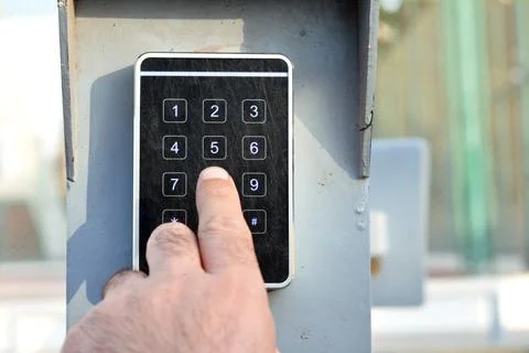Alarm system technical electronic panel security concept Stock Photos
