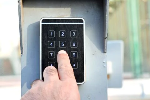 Alarm system technical electronic panel security concept Stock Photos