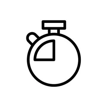 Alarm thin line icon Stock Illustration