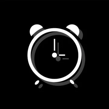Alarm wake-up time icon flat 스톡 일러스트