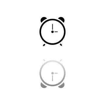 Alarm wake-up time icon flat 스톡 일러스트