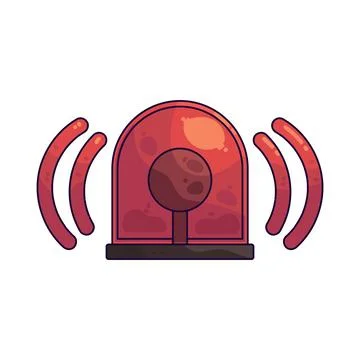 Alarm warning illustration Ilustração Stock