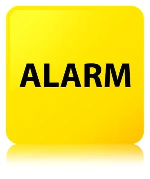 Alarm yellow square button Stock Illustration