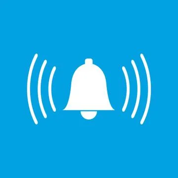 Alarmclock white icon Stock Illustration