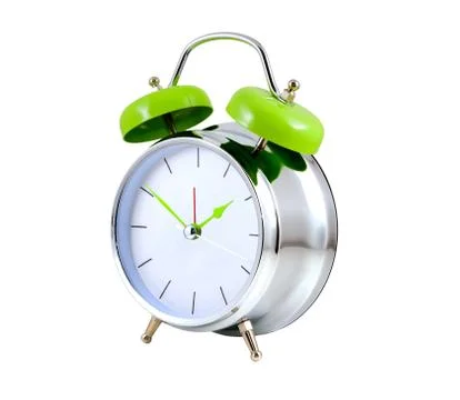 Alarmclock on the white  Stock Photos