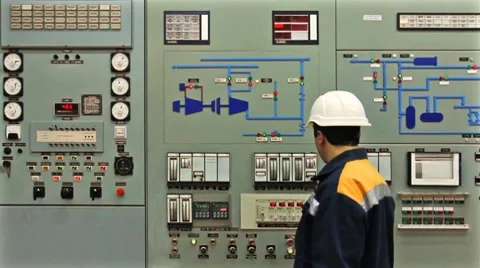 Alarms On Main Control Panel Stockbeeldmateriaal 10790482