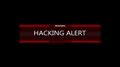 Alart System Hacked Error. Online Data Breach. Hacker News. Network Stock Footage 247489425