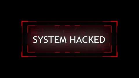 Alart System Hacked Error. Online Data Breach. Hacker News. Network Stock Footage 247490558