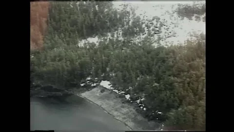 ALASKA - 1989 - Soil scientist explains the effects of the Exxon Valdez oil Stock Footage 259630985