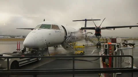Alaska Airlines Grounded Stock Footage 10714176
