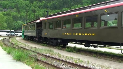 Alaska American Train Video stock 49013404