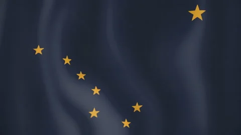 Alaska animated flag. Seamless loop. 4K Stock Footage 145384841