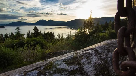 Alaska Bay Sunset Timelapse Stock Footage 310564825