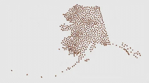 Alaska Coffee Beans Stock Footage 147418442