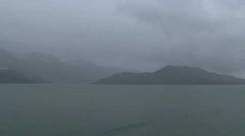 Alaska Cruising in the Rain Stock Footage 68178388