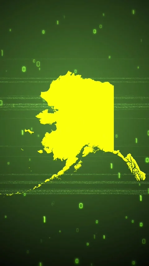 Alaska Digital Map Intro Stock Footage 259017779