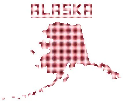 Alaska Dot Map Stock Illustration