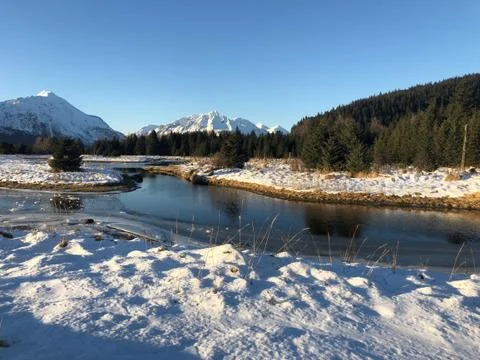 Alaska during the winter Stock Photos