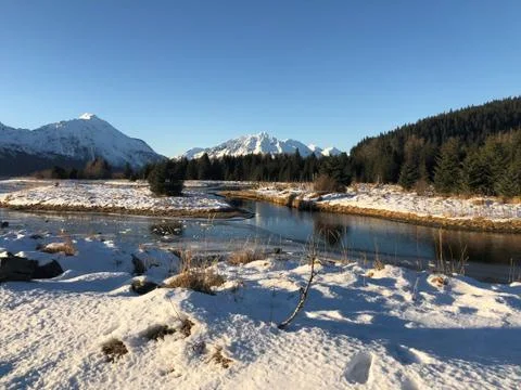 Alaska during the winter Stock Photos