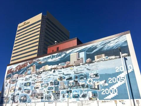 The Alaska evolution chronology graffiti Stock Photos