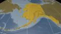 Alaska extruded. Bumps. Graticule. 4k or 4k+ Resolution