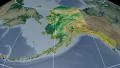 Alaska extruded. Bumps shaded. Graticule. 4k or 4k+ Resolution