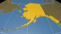 Alaska extruded. Solids. Graticule. 4k or 4k+ Resolution