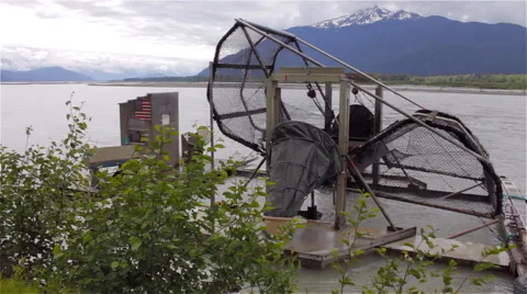 Alaska Fish Wheel Chilkat River Side, Stock Video